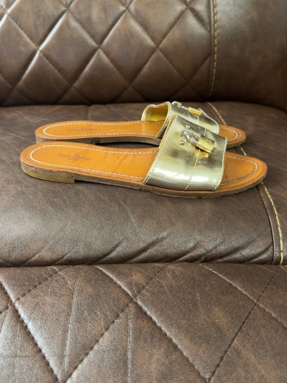 Louis Vuitton Lock It Slide Sandals - Picture 3 of 11